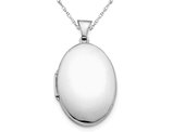 2-Frame Oval Locket in Sterling Silver with Chain