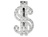Dollar Sign Money Clip in Sterling Silver with Rhodium Plating