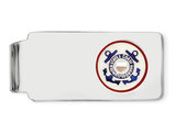 U.S. Coast Guard Money Clip Sterling Silver with Rhodium Plating