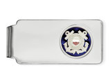 U.S. Coast Guard Money Clip in Sterling Silver with Rhodium Plating