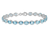 18.90 Carat (ctw) Swiss Blue Topaz Bracelet in Sterling Silver