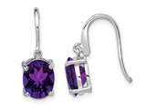 3.00 Carat (ctw) Amethyst Drop Dangle Earrings in Sterling Silver