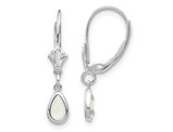 1/2 Carat (ctw) Opal Drop Earrings in 14K White Gold