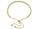 Peridot Bracelet 3.25 Carat (ctw) in Yellow Plated Sterling Silver  (10 Inches) 