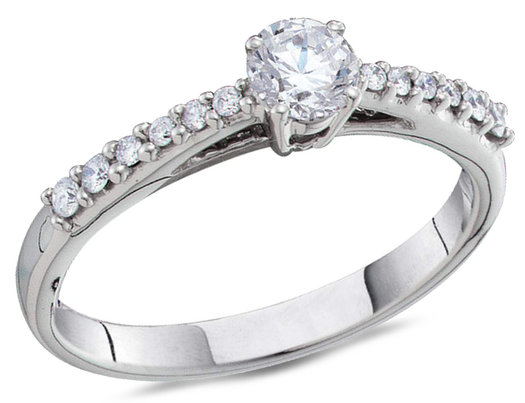 diamond engagement ring 1 2 carat ctw clarity i1 i2 in 14k white diamond clarity i1 i2