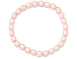 4-4.5mm Pink Rice Shaped Freshwater Cultured Pearl Stretch Bracelet