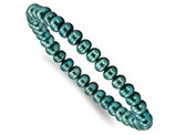 6-7mm Teal (Green-Blue) Freshwater Cultured Pearl Stretch Bracelet