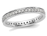 1/2 Carat (ctw Color H-I, I1-I2) Diamond Eternity Wedding Band Ring in 14K White Gold