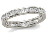 1.00 Carat (ctw Color H-I, I1-I2) Diamond Eternity Wedding Band Ring in 14K White Gold
