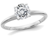 1.75 Carat (ctw 2.00 Ct. Diamond Look) Synthetic Moissanite Solitaire Engagement Ring 14K White Gold