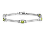 2.50 Carat (ctw) Green Peridot Bracelet in Sterling Silver