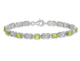 5.00 Carat (ctw) Peridot Infinity Bracelet in Sterling Silver