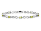 2.00 Carat (ctw) Peridot Infinity Bracelet in Sterling Silver