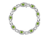 2.00 Carat (ctw) Natural Green Peridot Infinity Bracelet in Sterling Silver