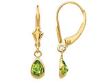 4/5 Carat (ctw) Peridot Dangle Drop Earrings in 14K Yellow Gold