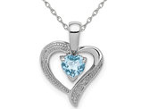 Swiss Blue Topaz Pendant Necklace 1/2 Carat (ctw) in Sterling Silver