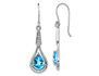 3.00 Carat (ctw) Blue Topaz Dangle Earrings in Sterling Silver