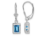 2.60 Carat (ctw) Swiss Blue Topaz Drop Earrings in Sterling Silver