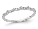 14K White Gold 1/5 Carat (ctw Color H-I, I2-I3) Diamond Wedding Band Ring