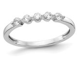 14K White Gold 1/4 Carat (ctw Color H-I, I2-I3) Diamond Wedding Band