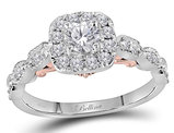 7/10 Carat (ctw G-H, I1) Diamond Engagement Ring in 14K White Gold