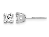2/3 Carat (ctw SI2-I1, G-H-I) Princess Cut Diamond Solitaire Stud Earrings in 14K White Gold
