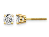 4/5 Carat (ctw VS2-SI1, G-H-I) Round Diamond Solitaire Stud Earrings in 14K Yellow Gold