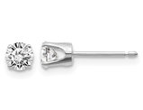 1/2 Carat (ctw I2, K-L) Diamond Solitaire Stud Earrings in 14K White Gold