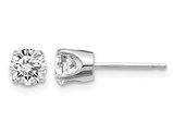 0.95 Carat (ctw I2, K-L) Diamond Solitaire Stud Earrings in 14K White Gold