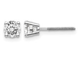7/10 Carat (ctw SI3-I1, G-H-I) Diamond Solitaire Stud Earrings in 14K White Gold
