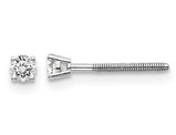 1/10 Carat (ctw SI3-I1, G-H-I) Diamond Solitaire Stud Earrings in 14K White Gold