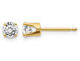 1/2 Carat (ctw I2, K-L) Diamond Solitaire Stud Earrings in 14K Yellow Gold