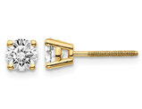 3/4 Carat (ctw SI3-I1, G-H-I) Round Diamond Solitaire Stud Earrings in 14K Yellow Gold