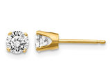 7/10 Carat (ctw I2, K-L) Diamond Solitaire Stud Earrings in 14K Yellow Gold