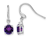 1.50 Carat (ctw) Amethyst Dangle Earrings in Sterling Silver