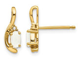 Opal Post Earrings 1/3 Carat (ctw) in 14K Yellow Gold