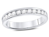 1/2 Carat (ctw H-I, I1-I2) Diamond Anniversary Ring Band in 14K White Gold