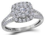 2/3 Carat (ctw J-K, I1-I2) Diamond Engagement Ring in 14K White Gold