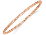 14K Rose Pink Gold Polished Slip-on Bangle Bracelet