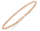 14K Rose Pink Gold Polished Beaded Bracelet