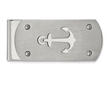 Men's Stainless Steel Brushed Anchor Money Clip