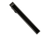 Stainless Steel Polished Gun Metal Plated Tie Bar with Carbon Fiber