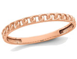 Ladies 14K Rose Pink Gold With Link Design