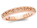 Ladies 14K Rose Pink Gold Wedding Band (3.0mm)