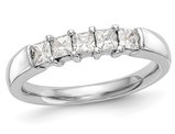 7/10 Carat (ctw I-J, I1-I2) Princess Cut Diamond Anniversary Wedding Band Ring in 14K White Gold
