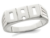 Men's Sterling Silver DAD Ring in Polished 
