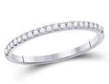 1/6 Carat (ctw H-I, I2) Diamond Wedding Band Ring in 14K White Gold