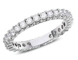 1/2 Carat (ctw H-I, I1-I2) Diamond Eternity Wedding Anniversary Band Ring in 14K White Gold