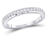 1/4 Carat (ctw H-I  I2-I3) Channel Set Diamond Wedding Band Ring in 14K White Gold