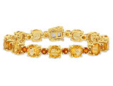 29.35 Carats (ctw) Madeira Citrine Bracelet in Yellow Plated Sterling Silver 7.25 inches